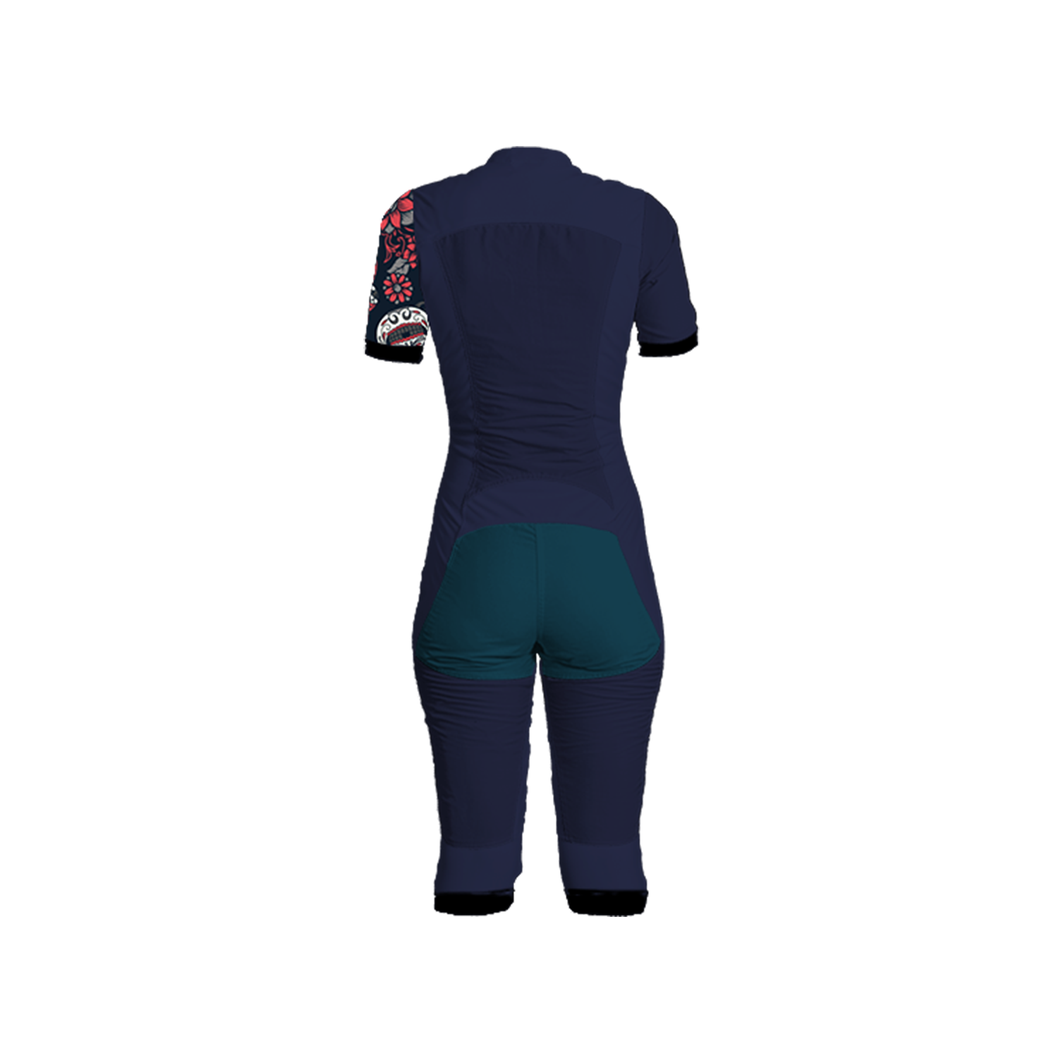 Freefly CF Short Female [S] Marine Blue/Skull Rose Printed Arm