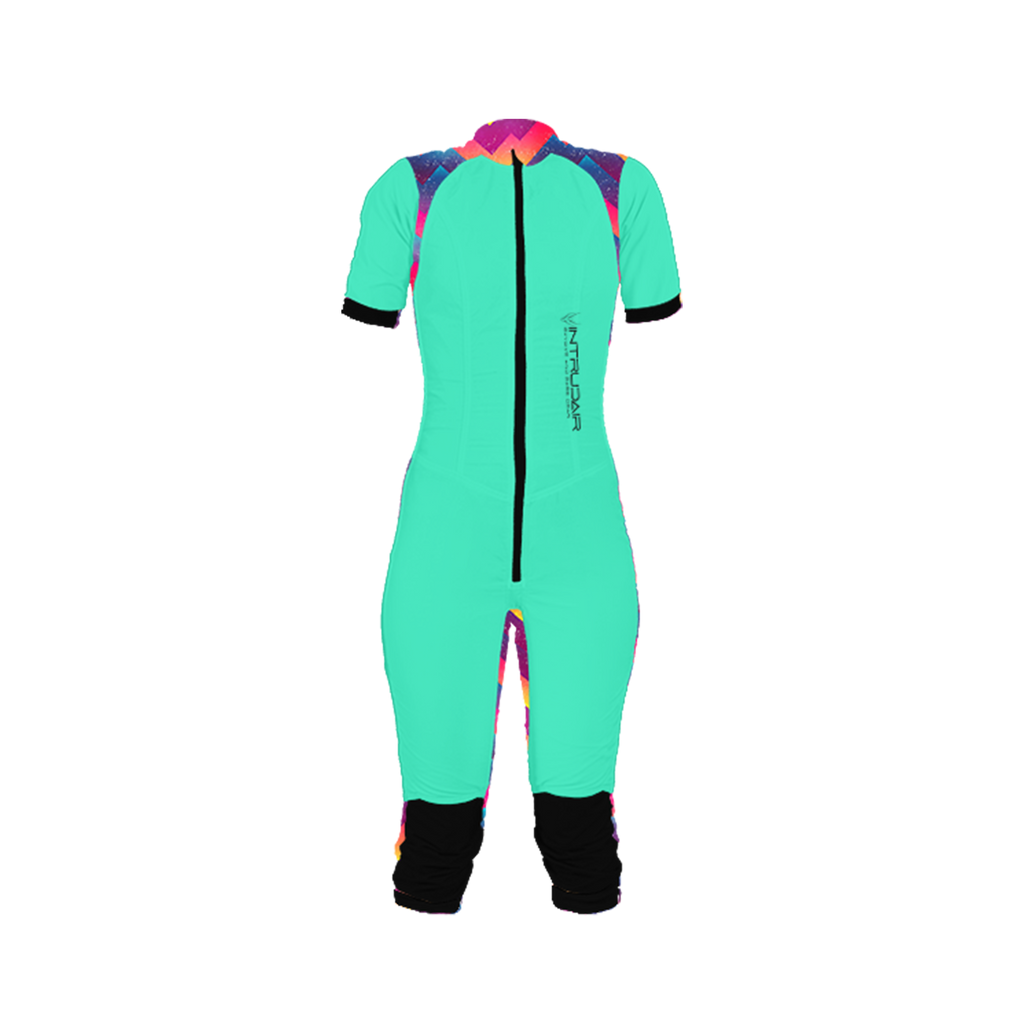 Freefly CF Short Female [S] Aqua/Colour Lines Print
