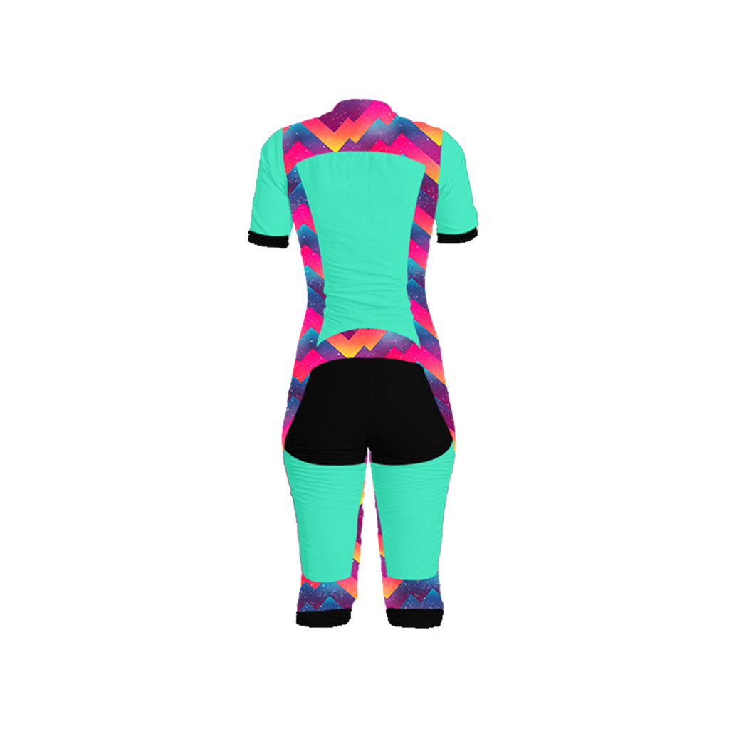 Freefly CF Short Female [S] Aqua/Colour Lines Print