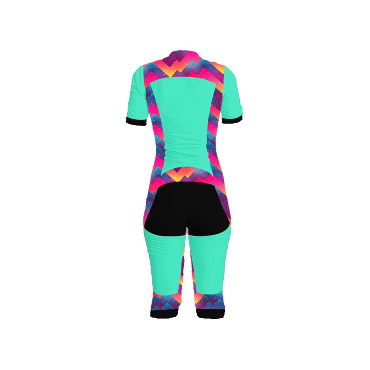 Freefly CF Short Female [S] Aqua/Colour Lines Print