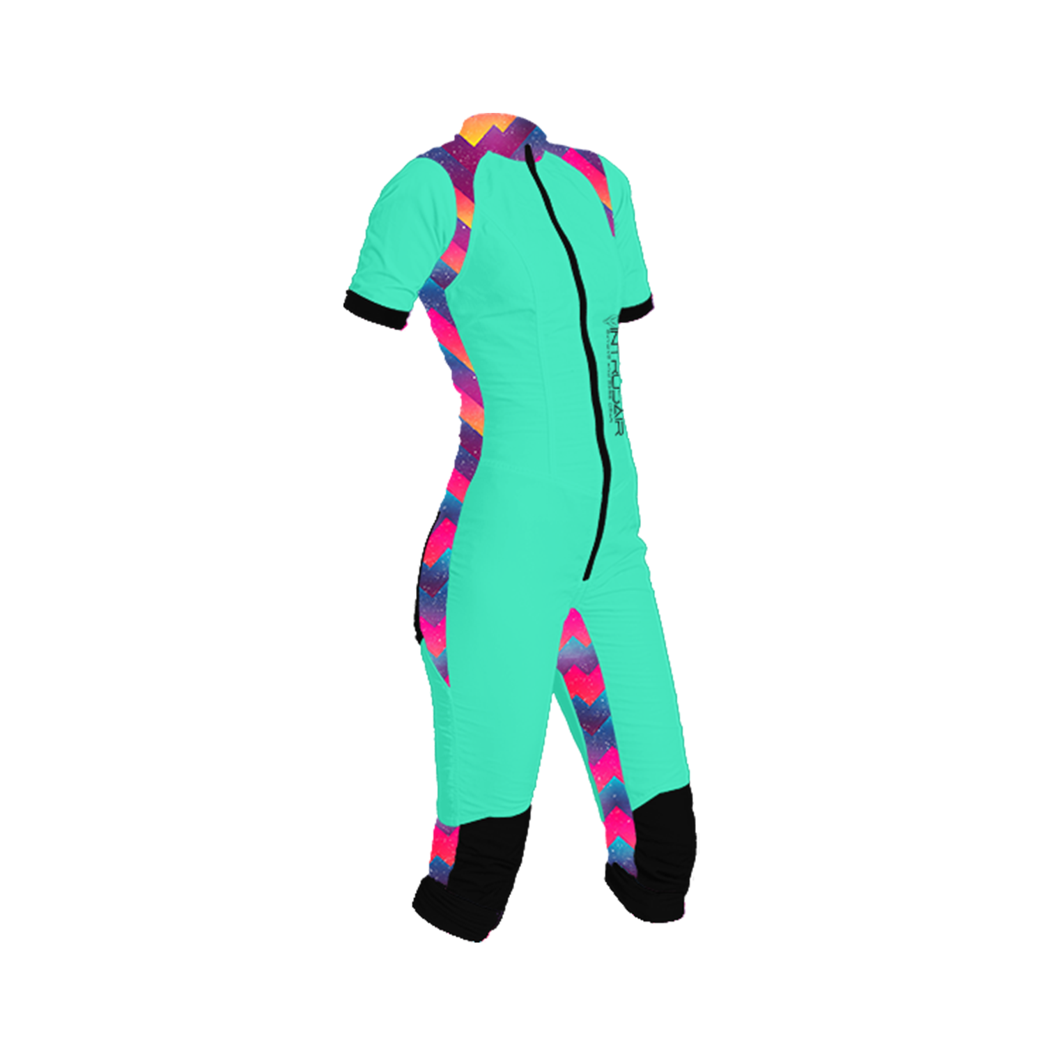 Freefly CF Short Female [S] Aqua/Colour Lines Print