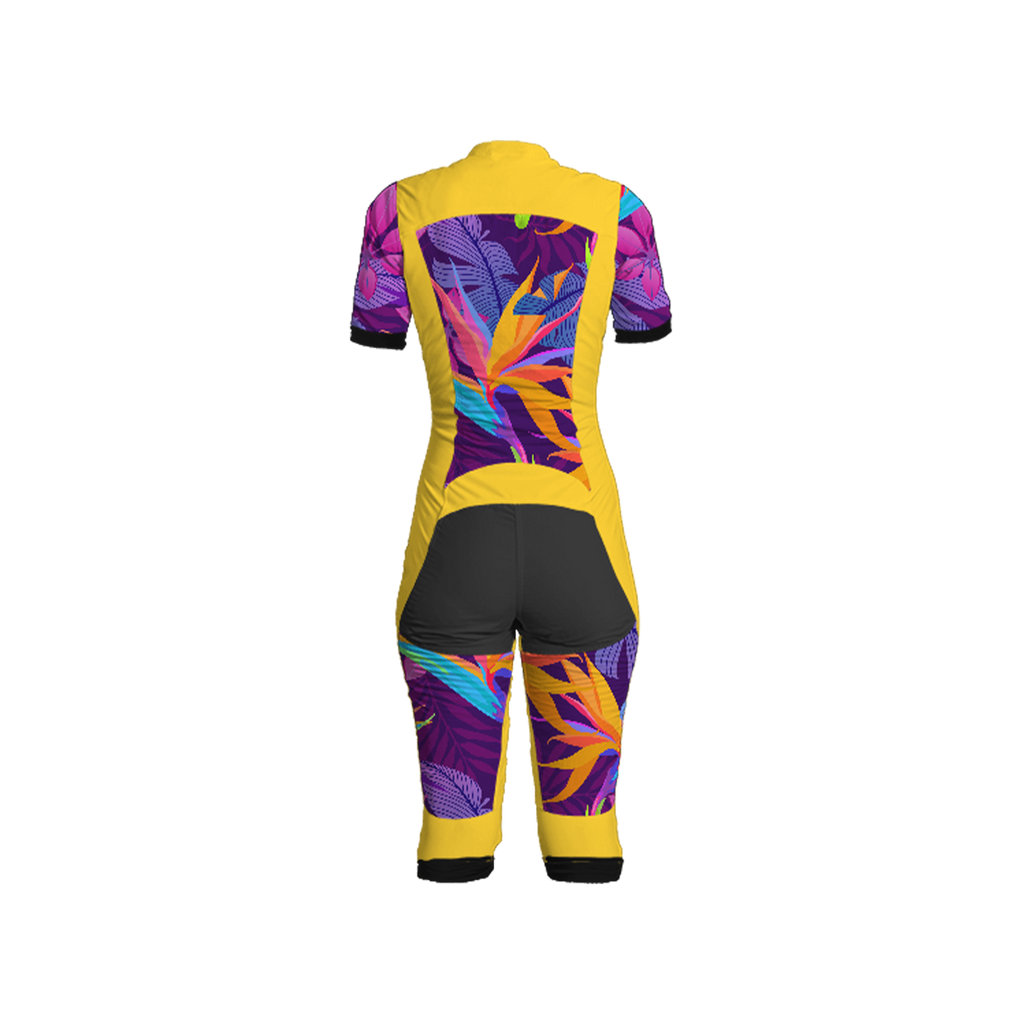 Freefly CF Short Female [M] Yellow/Tropical Flare Print