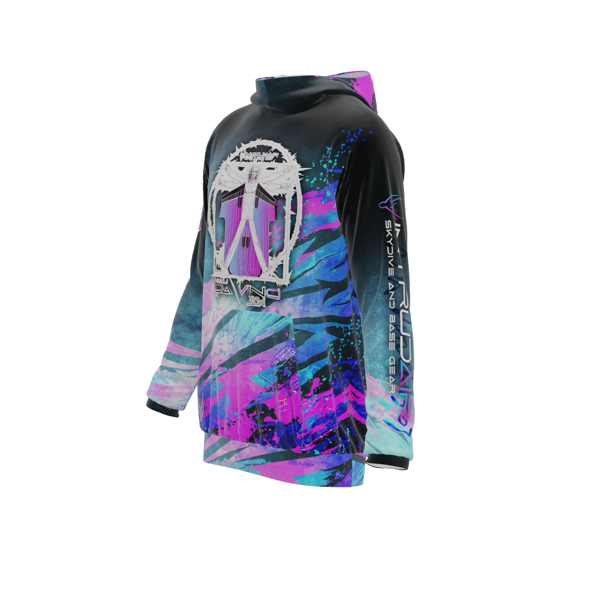 Intrudair® [Pre-Order] DaVinci (Blue/Pink) Printed Hoodie