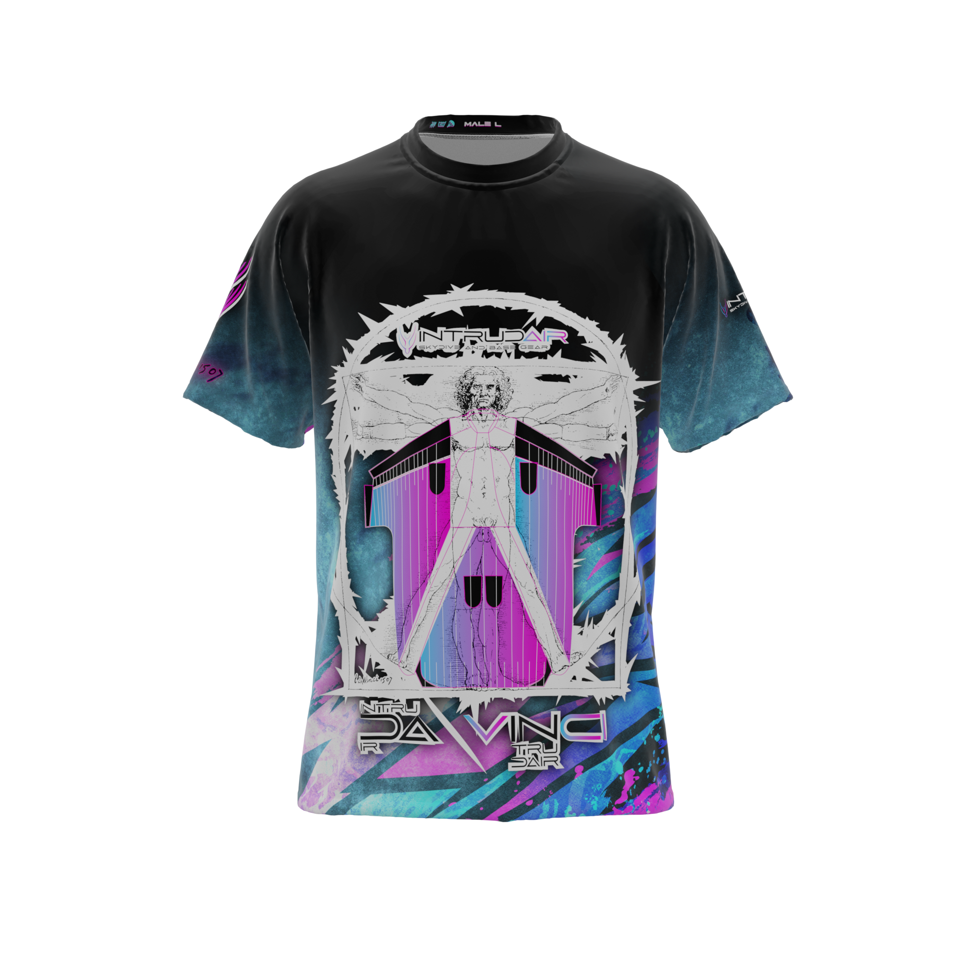 Intrudair® Jersey DaVinci (Blue/pink) (Short) [Pre-Order]