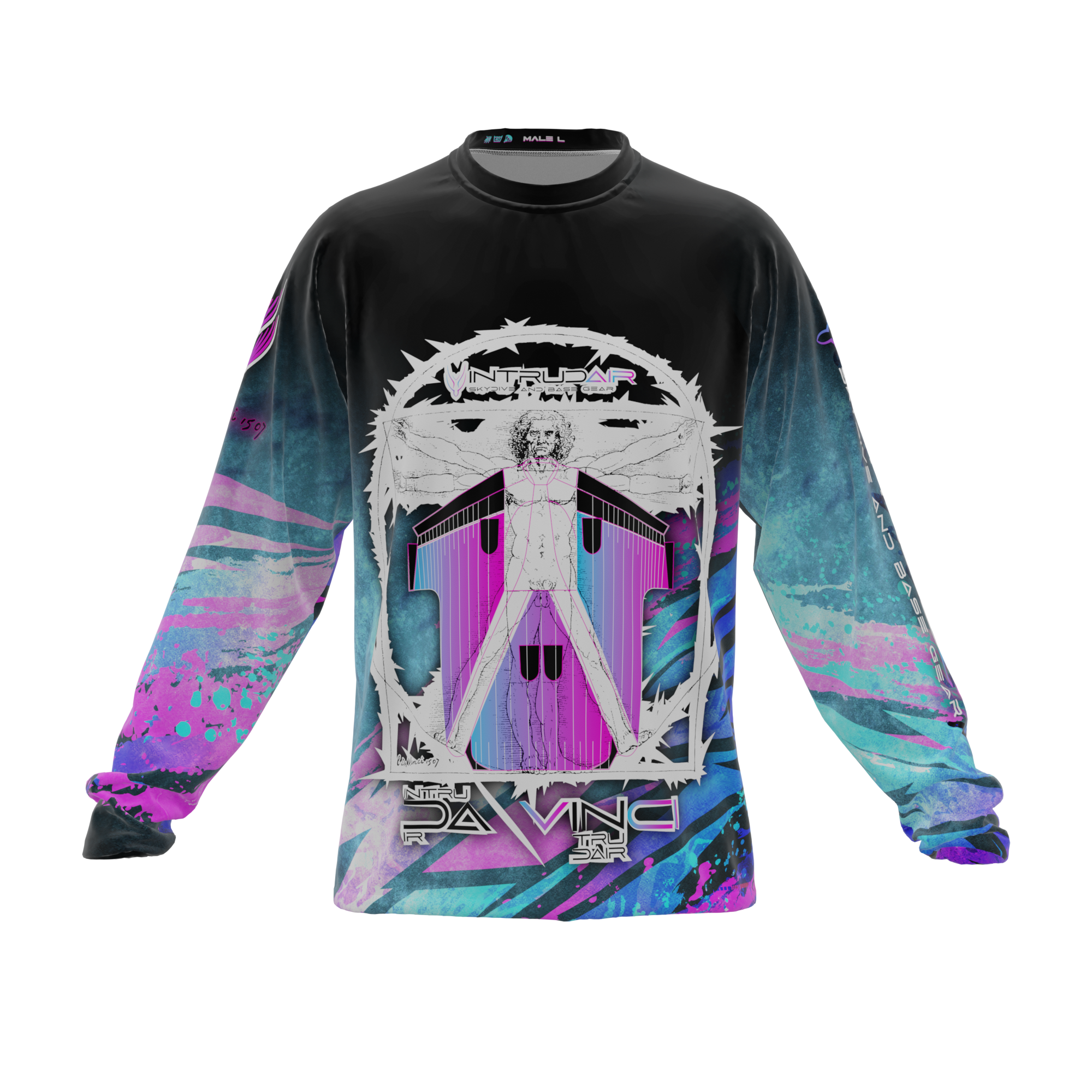 Intrudair® Jersey DaVinci (Blue/pink) (Long) [Pre-Order]