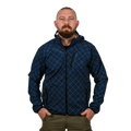 Blue Printed Softshell Jacket [Hood]