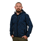 Blue Printed Softshell Jacket [Hood]
