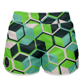 Intrudair Female Board Shorts (GeoFlux Verde)