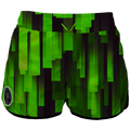 Intrudair Female Board Shorts (Green Rain)