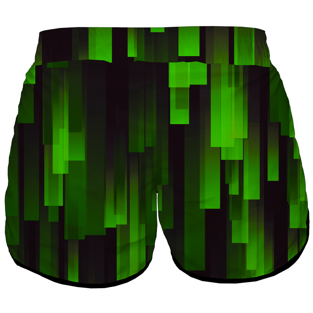 Intrudair Female Board Shorts (Green Rain)