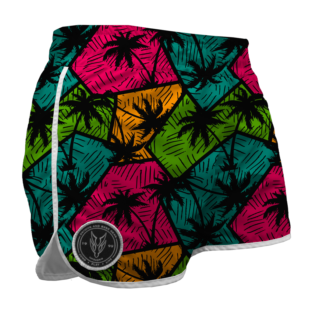 Intrudair Female Board Shorts (Sunset Palm)