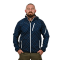 Blue/White Printed Softshell Jacket [Hood]