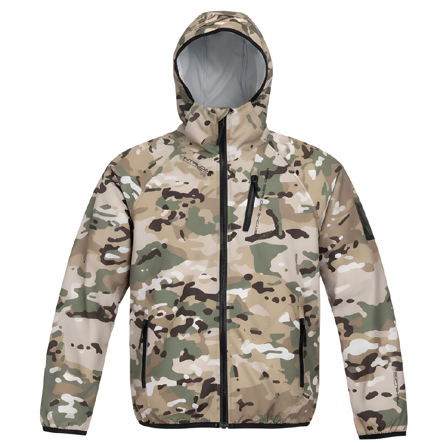 Unique Softshell Jacket Male [M] Beige Camo Printed