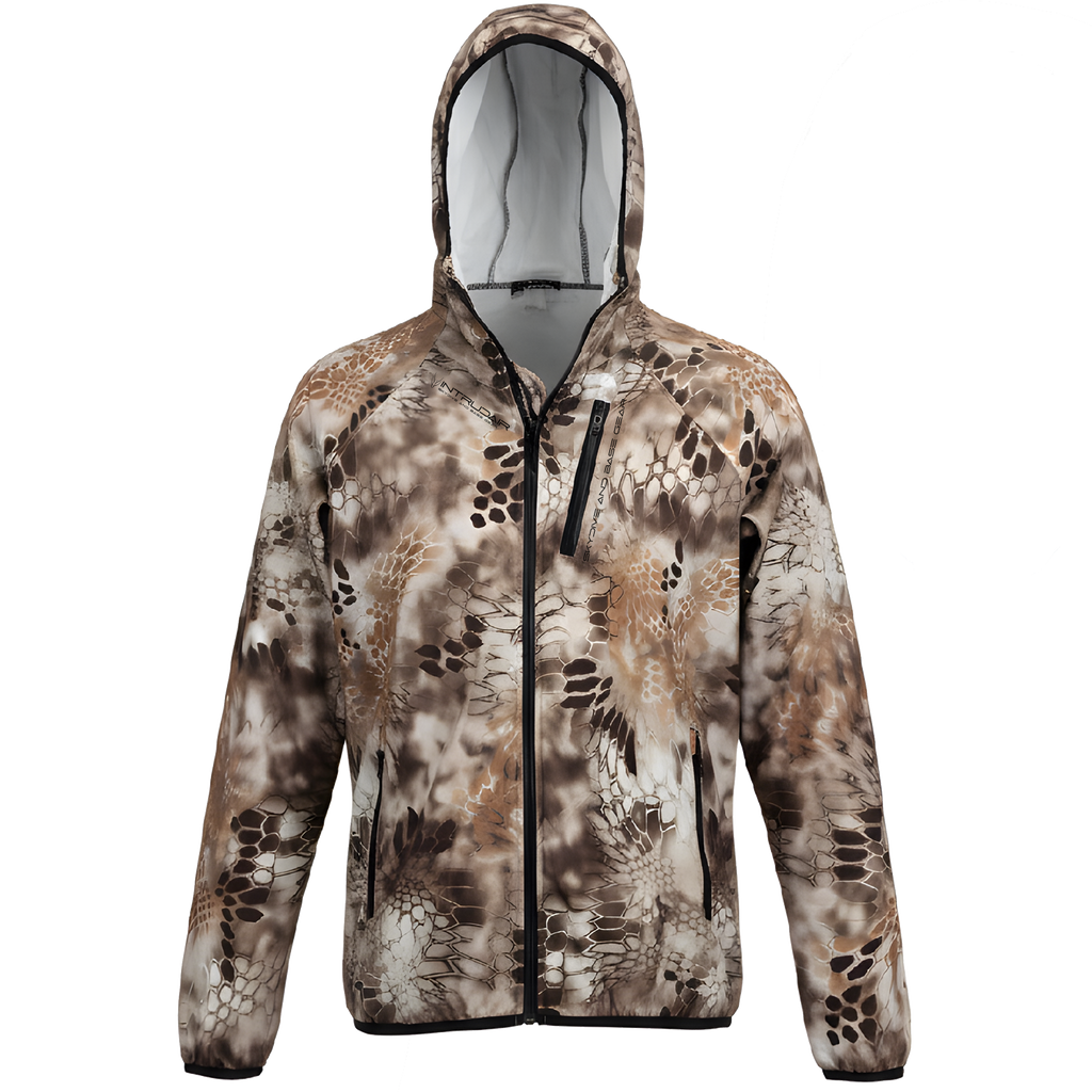 Unique Softshell Jacket Male [M] Beige Shell Printed