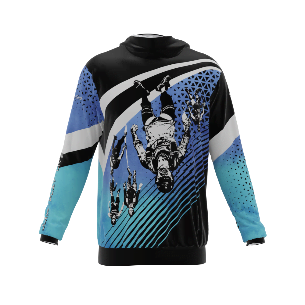 Intrudair® [Pre-Order] Old-Blue Printed Hoodie