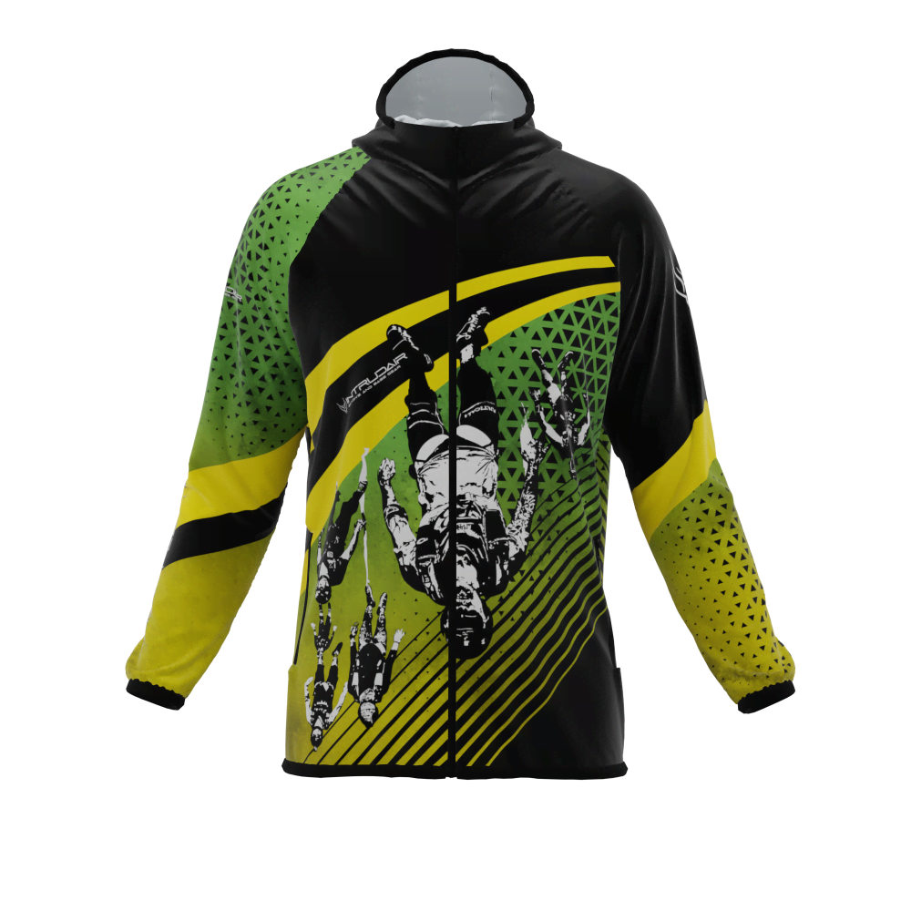 Intrudair® [Pre-Order] Old-Green-Yellow Printed Softshell Jacket [Hood]