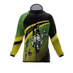 Intrudair® [Pre-Order] Old-Green-Yellow Printed Softshell Jacket [Hood]
