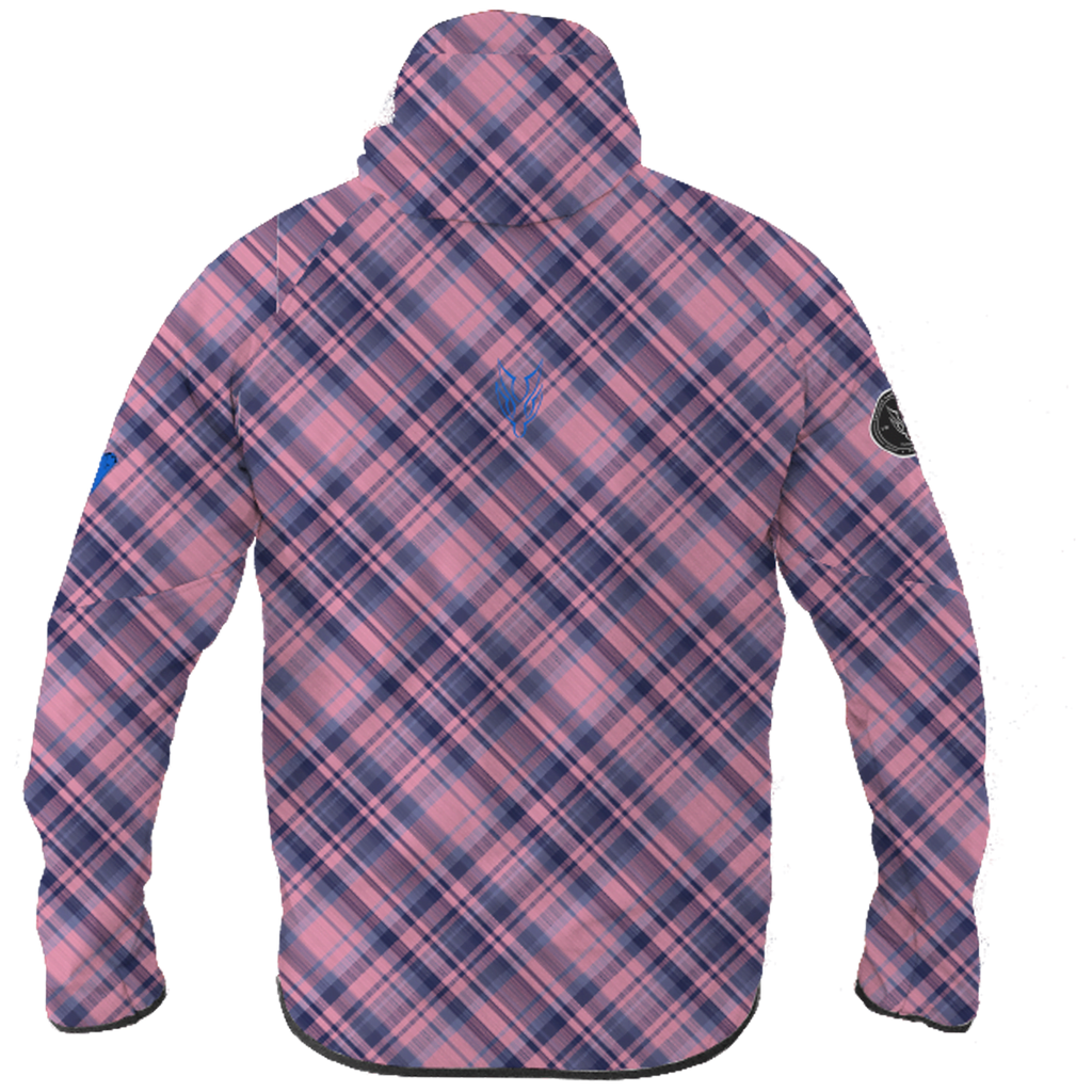 Intrudair® Female Softshell Jacket Tartan Pink [Hood]