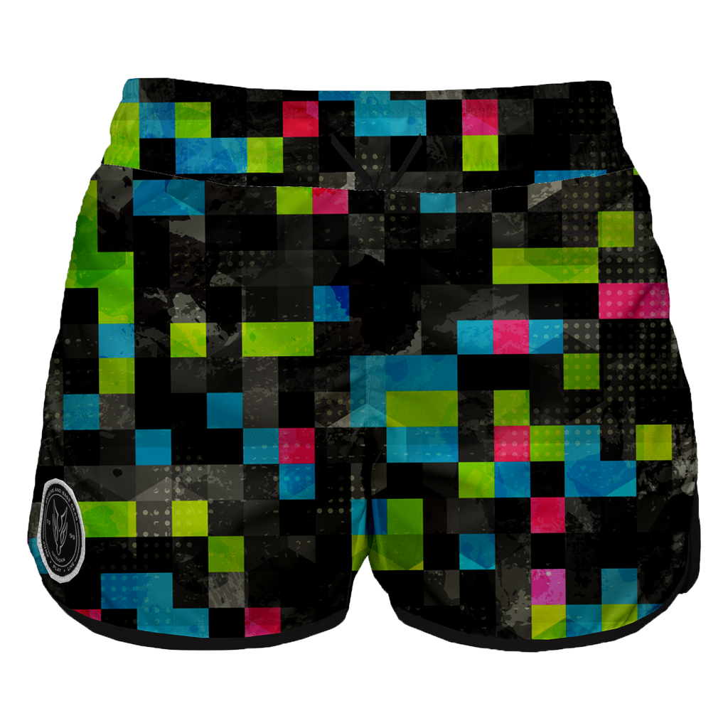 Intrudair Female Board Shorts (Pixel Glitch)