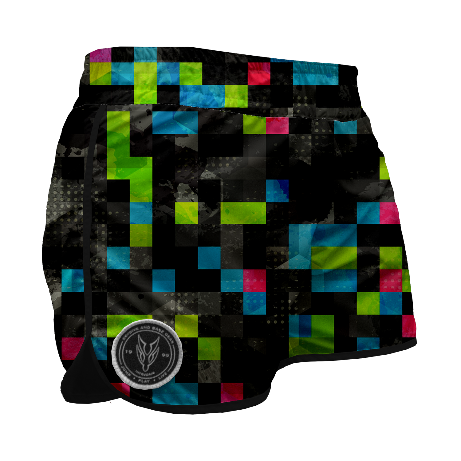Intrudair Female Board Shorts (Pixel Glitch)