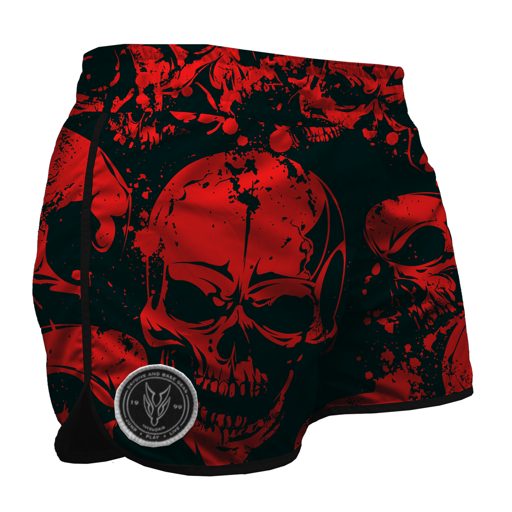 Intrudair Female Board Shorts (Red Skull)