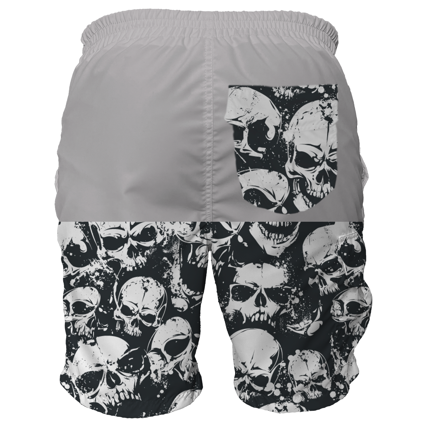 Intrudair Board Shorts (Gray Skull)