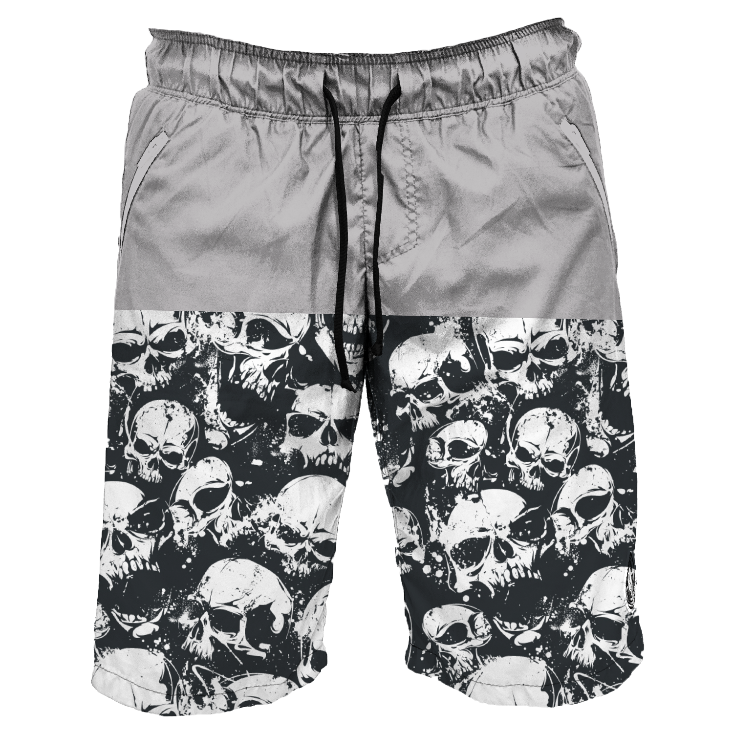 Intrudair Board Shorts (Gray Skull)