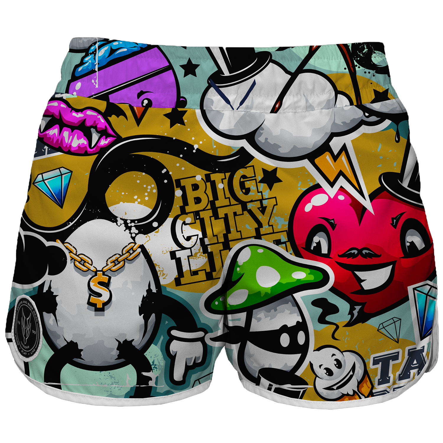 Intrudair Female Board Shorts (Stickerbomb)