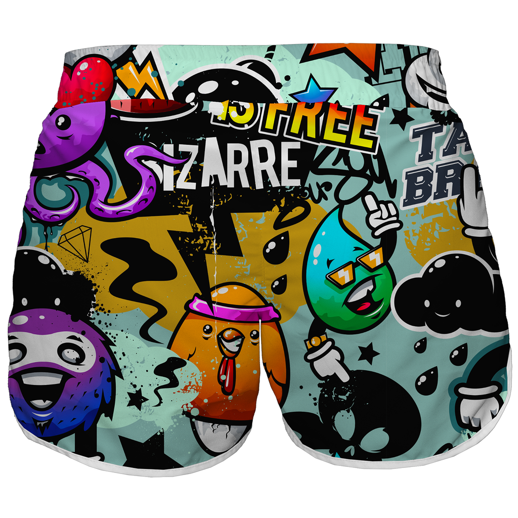 Intrudair Female Board Shorts (Stickerbomb)