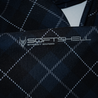 Blue Printed Softshell Jacket [Hood]