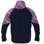 Intrudair® Female Softshell Jacket Tartan Pink/Dark Blue [Hood]