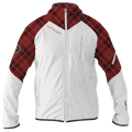 Intrudair® Female Softshell Jacket Tartan Wine Red [Hood]