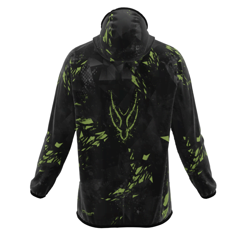 Intrudair® [Pre-Order] Triangle-Olive Printed Softshell Jacket [Hood]