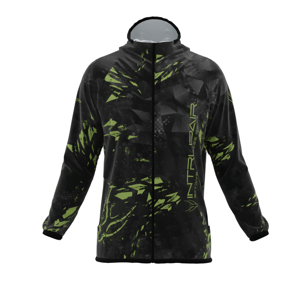 Intrudair® [Pre-Order] Triangle-Olive Printed Softshell Jacket [Hood]