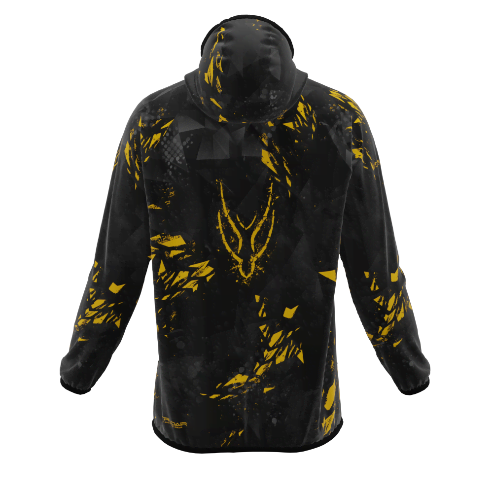 Intrudair® [Pre-Order] Triangle-Orange Printed Softshell Jacket [Hood]