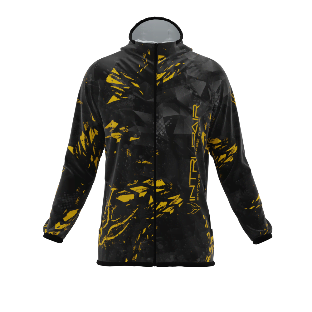 Intrudair® [Pre-Order] Triangle-Orange Printed Softshell Jacket [Hood]