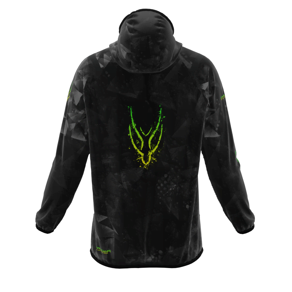 Intrudair® [Pre-Order] Triangle-Yellow-green Printed Softshell Jacket [Hood]