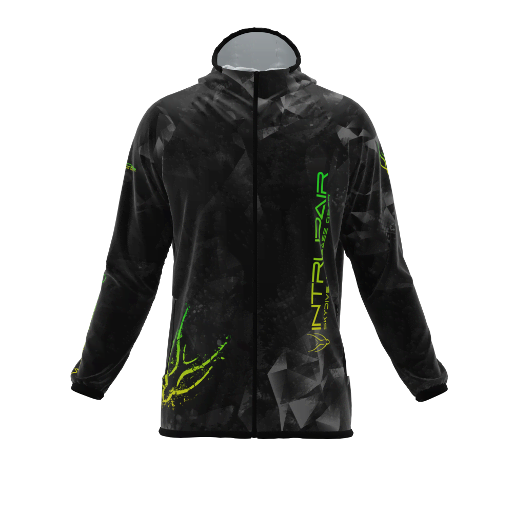 Intrudair® [Pre-Order] Triangle-Yellow-green Printed Softshell Jacket [Hood]