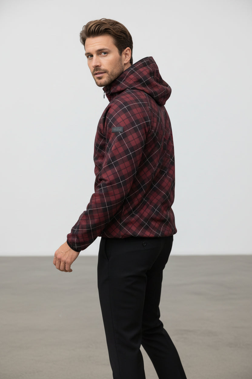 Wine red Softshell Jacket [Hood]
