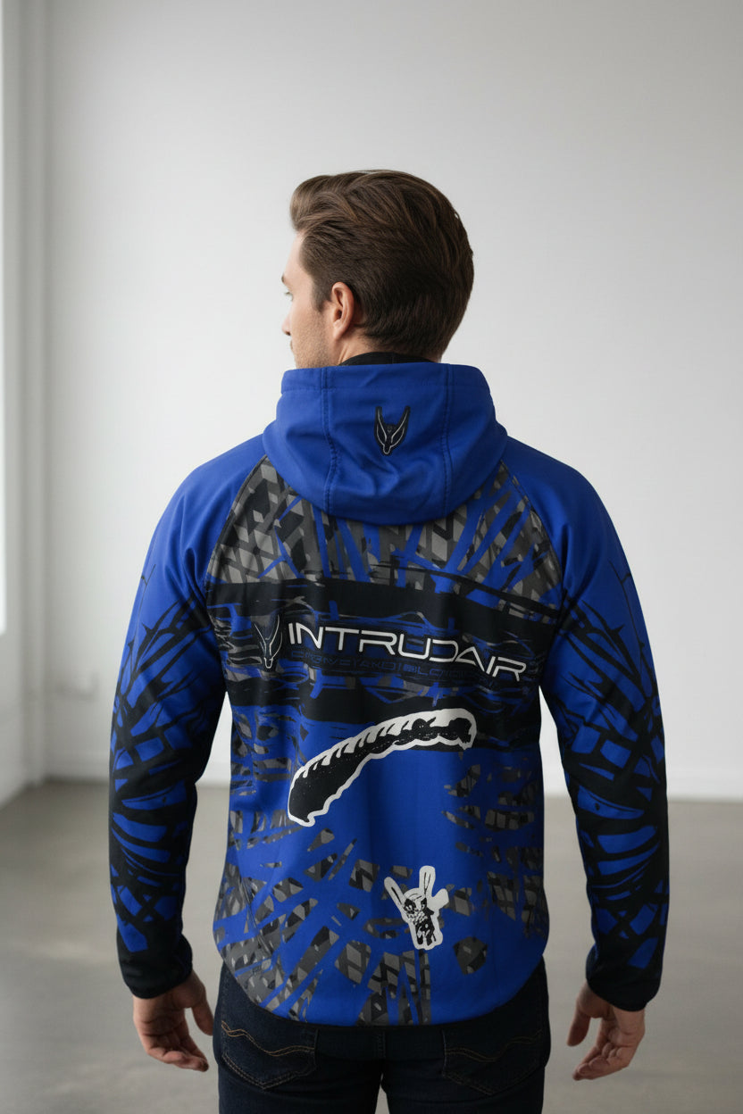Printed Softshell Jacket Blue [Hood]