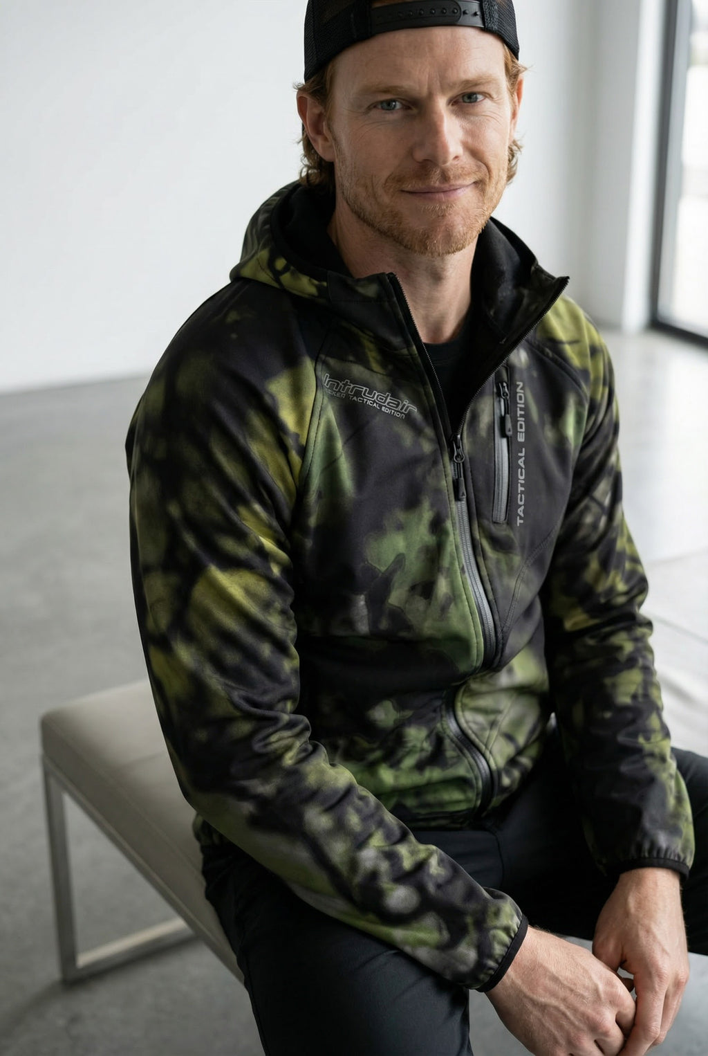 Intrudair® Softshell-Jacke (Dunkelgrünes Tarnmuster)
