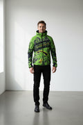 Printed Softshell Jacket Green [Hood]