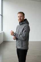 Softshell Jacket Melange Grey [Hood]