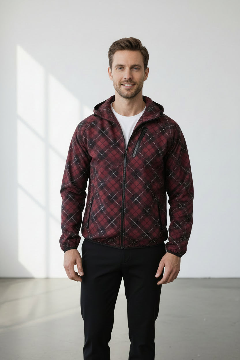 Wine red Softshell Jacket [Hood]