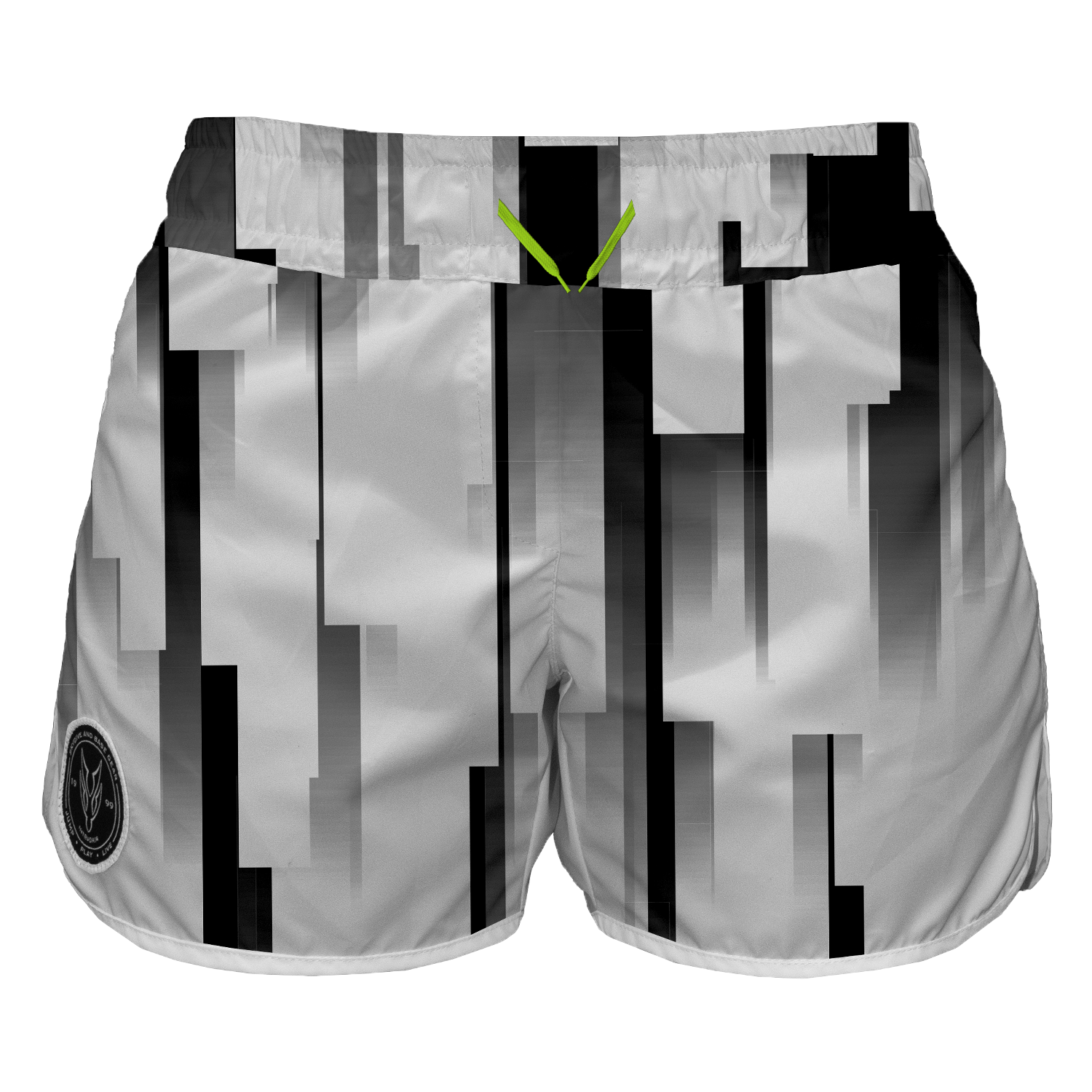 Intrudair Female Board Shorts (White Rain)