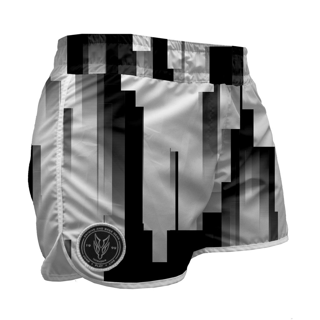 Intrudair Female Board Shorts (White Rain)