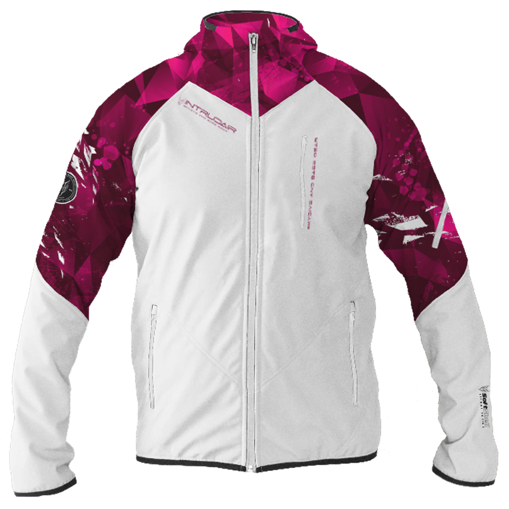 Intrudair® Female Softshell Jacket Pink Shards [Hood]