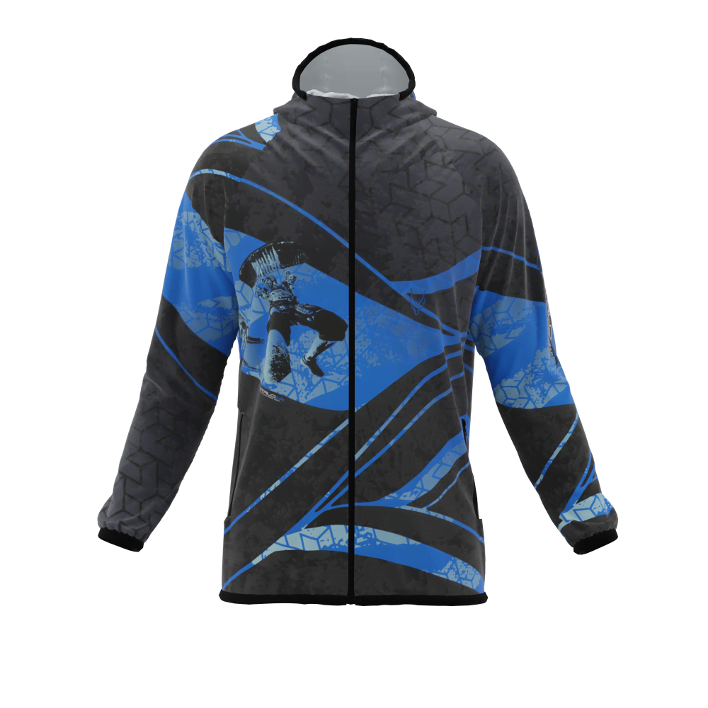 Intrudair® [Pre-Order] XRW-Blue Printed Softshell Jacket [Hood]