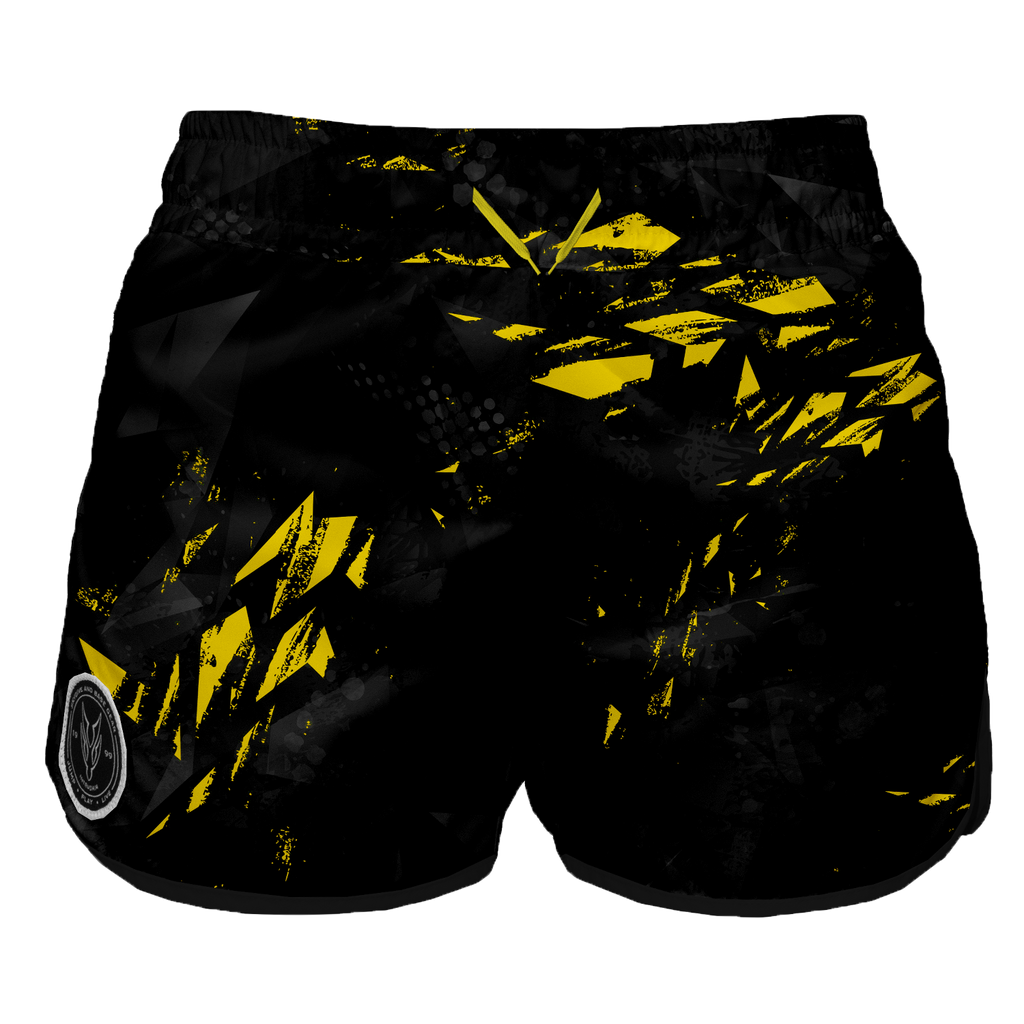 Intrudair Female Board Shorts (Yellow Shard)