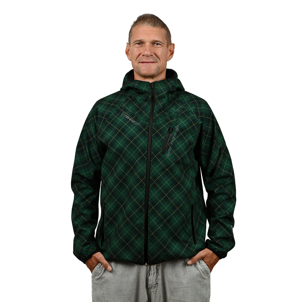 Green Printed Softshell Jacket [Hood]